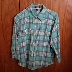 Chaps plaid blouse